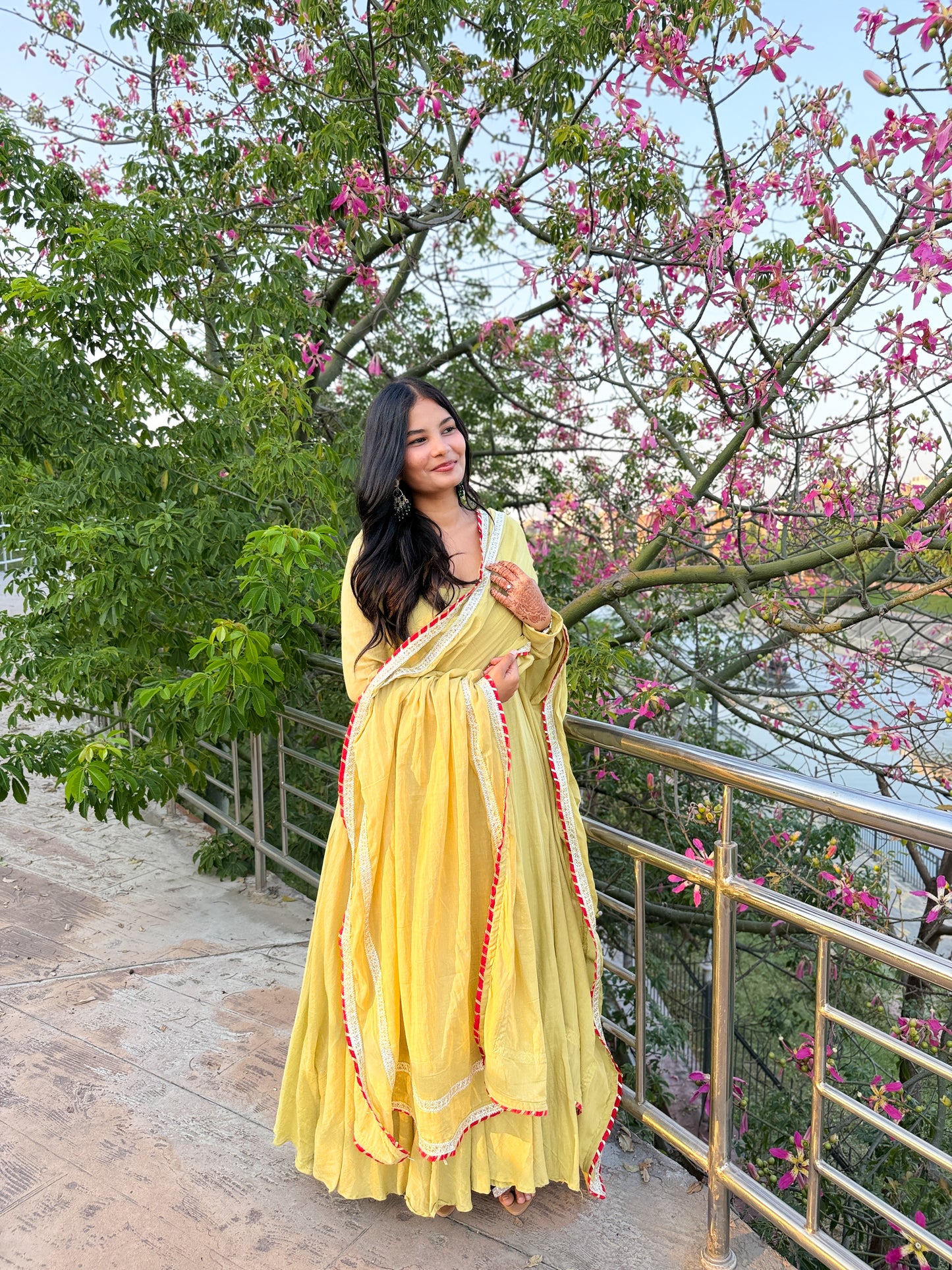 Mehendi Anarkali Suit