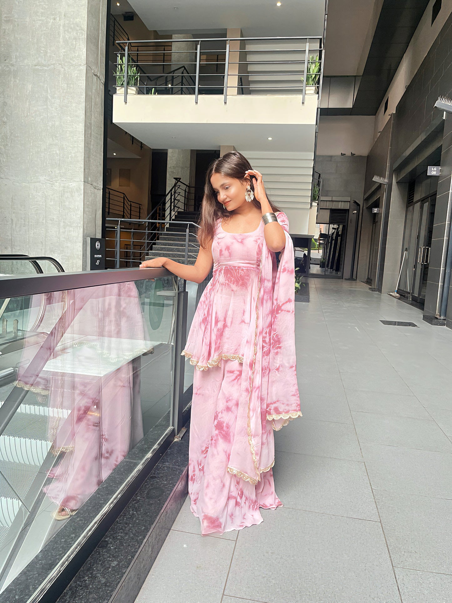 Pink Tie & Dye Sharara