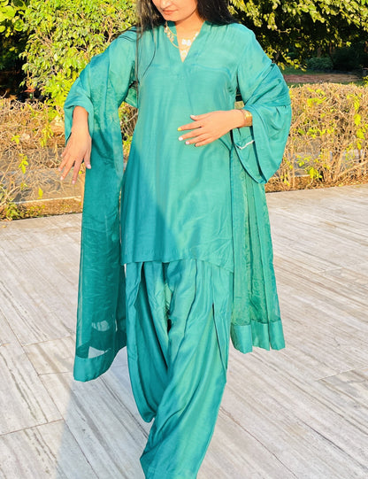 Green Farshi Salwar Suit