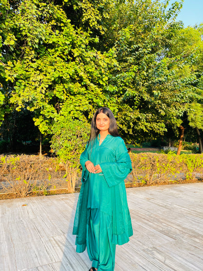 Green Farshi Salwar Suit