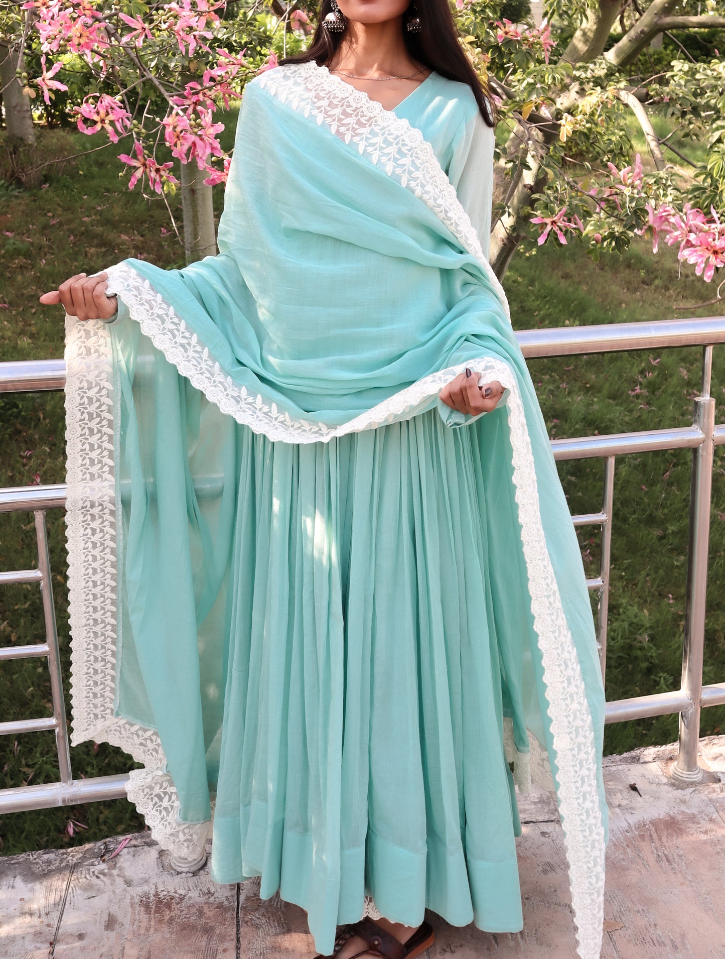 Pastel Blue Anarkali Suit