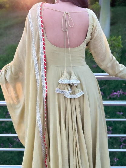 Mehendi Anarkali Suit