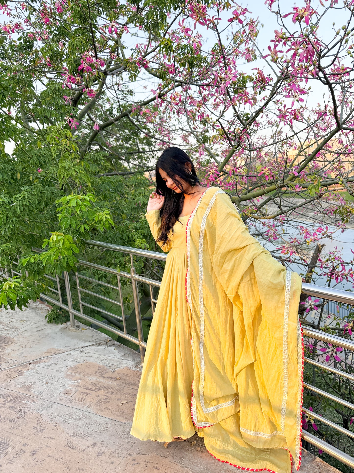 Mehendi Anarkali Suit