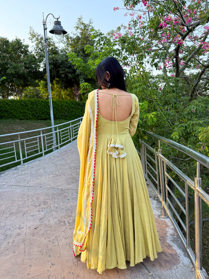 Mehendi Anarkali Suit