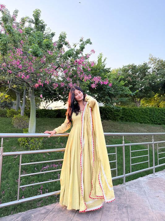 Mehendi Anarkali Suit