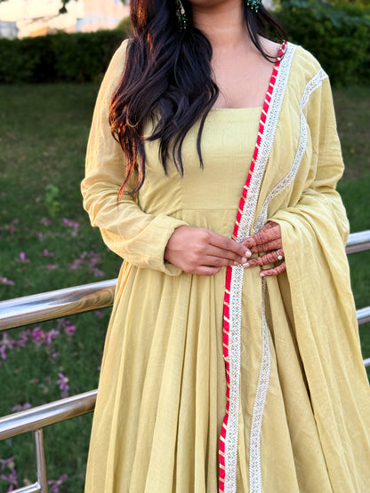 Mehendi Anarkali Suit