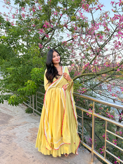 Mehendi Anarkali Suit