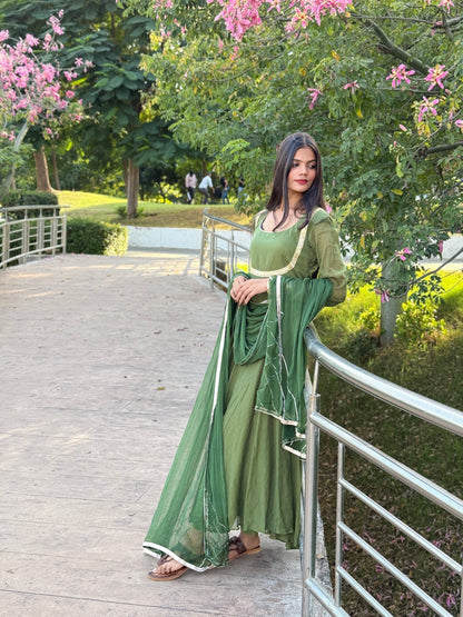 Green Anarkali Suit