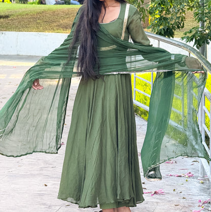 Green Anarkali Suit
