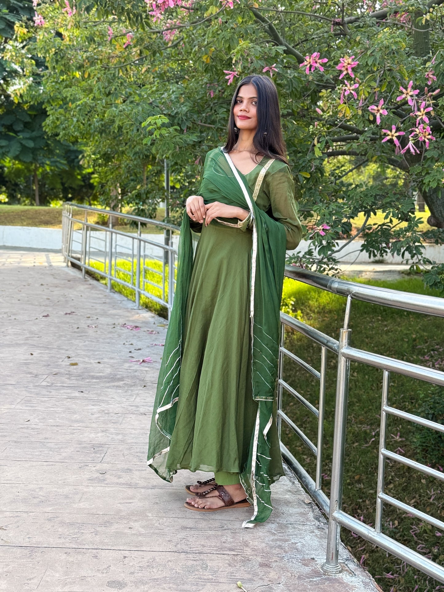 Green Anarkali Suit