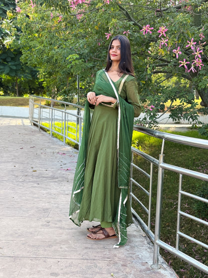 Green Anarkali Suit