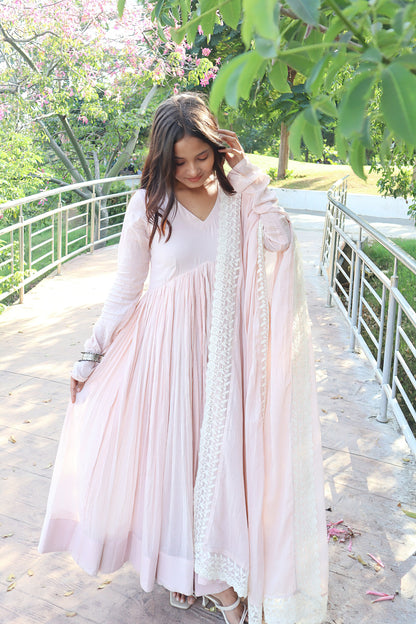 Soft Baby Pink Anarkali Suit