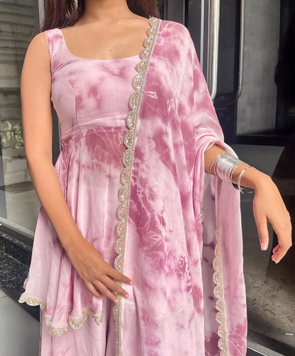 Pink Tie & Dye Sharara