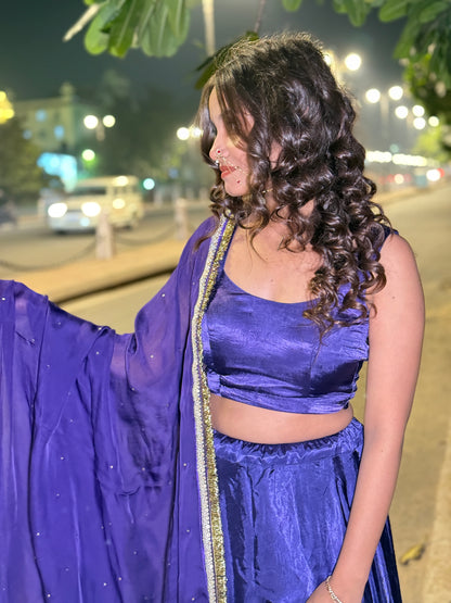 Purple Festive Lehenga Set