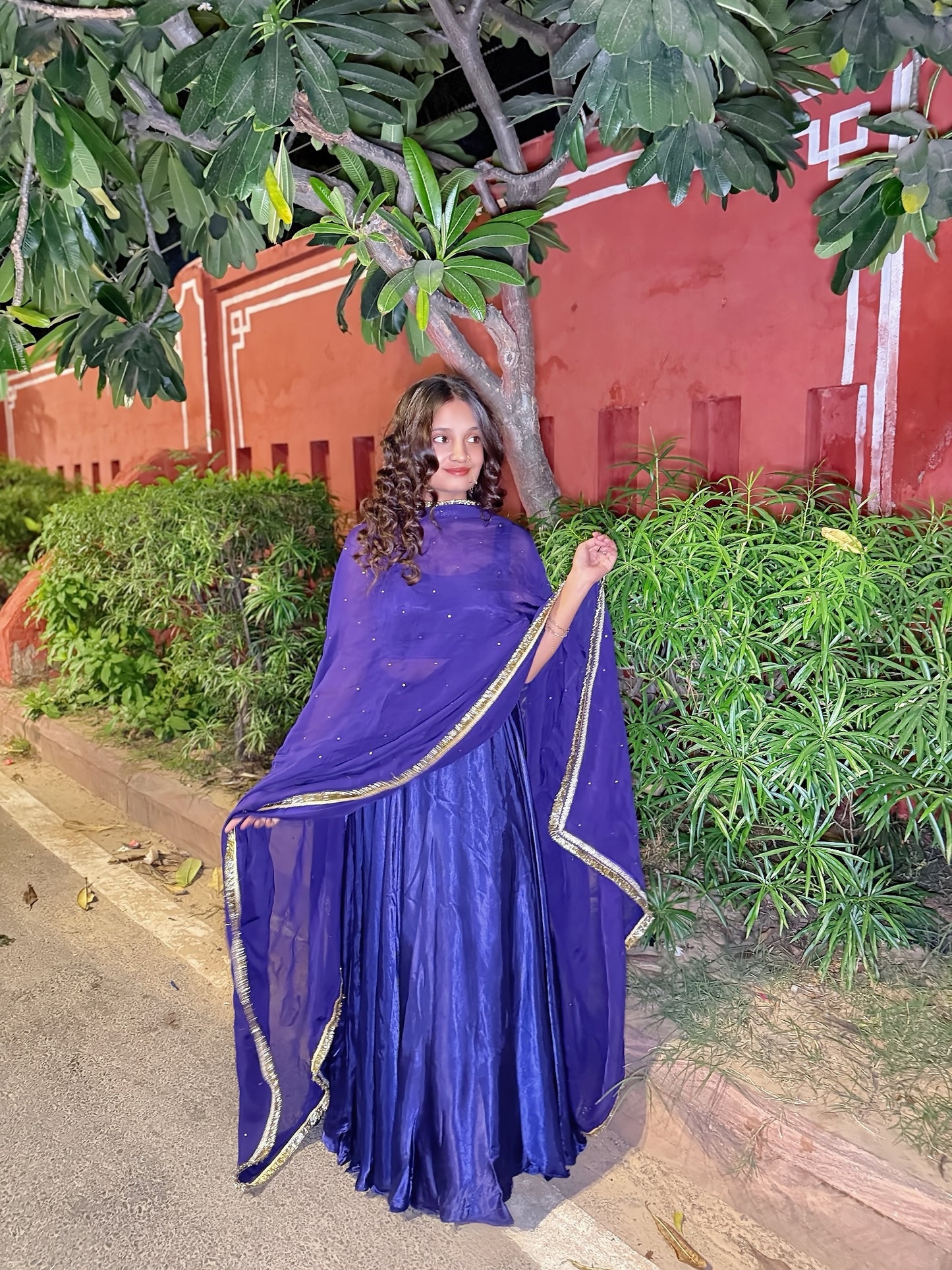 Purple Festive Lehenga Set