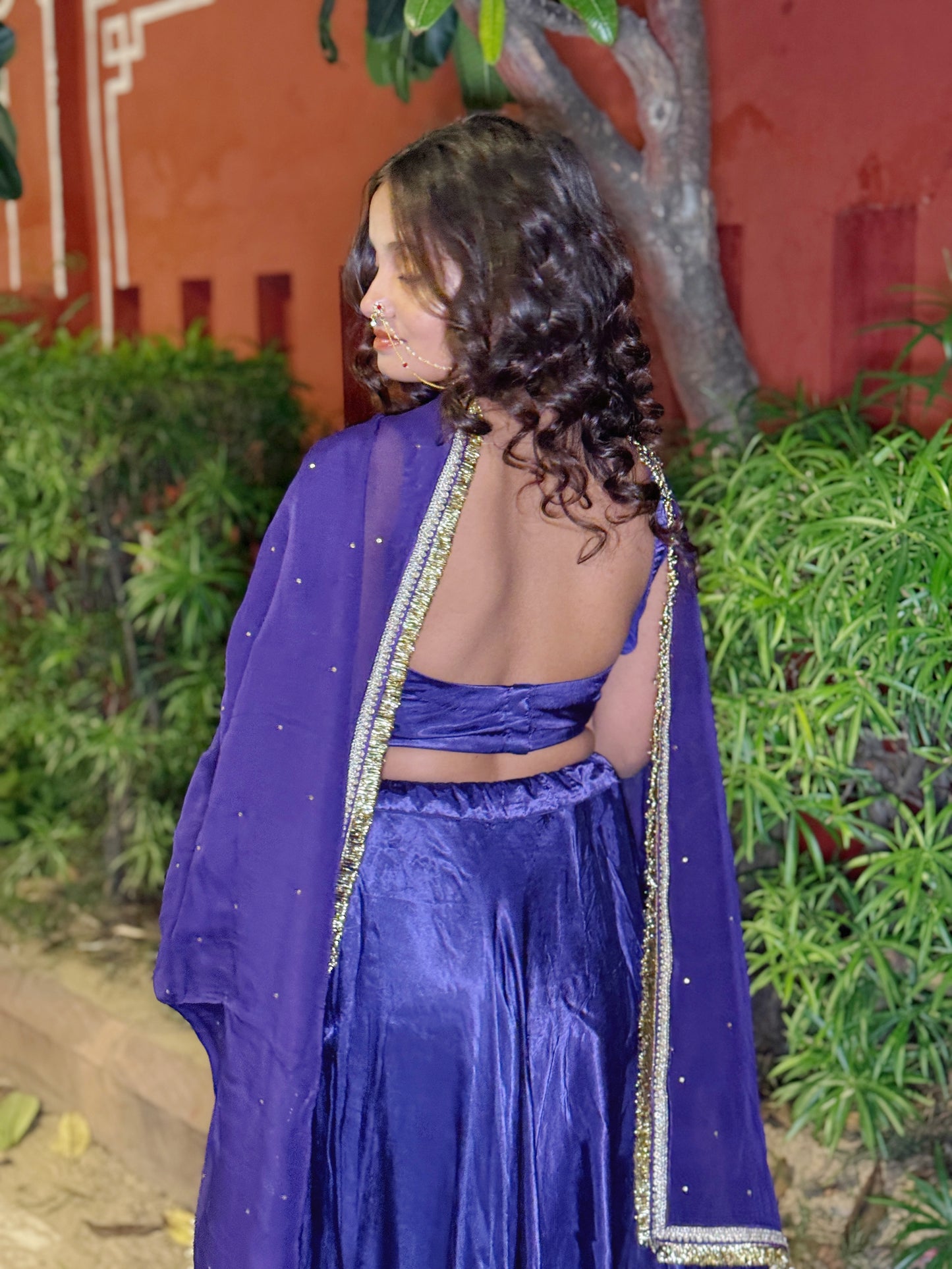 Purple Festive Lehenga Set